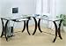 Office Products : Cappuccino Home Office Desk With Glass Top