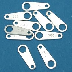 10 Sterling Silver Chain Tags For Jewelry Clasps 9mm