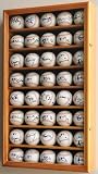 40 Baseball Display Case Cabinet Holder Wall Rack w/ UV Protection