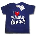 Dirty Fingers  I Love my AUNTIE she Rocks x  Baby & Toddler T-shirt 6-12 months, Navy