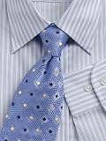 Blue/White Complex Stripe Dress Shirt