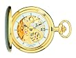 Charles-Hubert Paris Gold-Plated Stainless Steel Satin Finish Hunter Case Mechanical Pocket Watch 3906-G