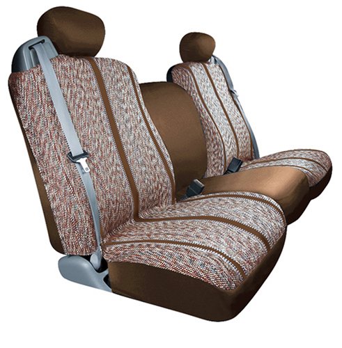 Saddleman S 029384-02 Custom Made Front Bench / Backrest Seat Cover - Saddleblanket Fabric, Brown