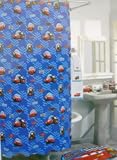 Disney / Pixar Cars Fabric Shower Curtain + 12 Hooks