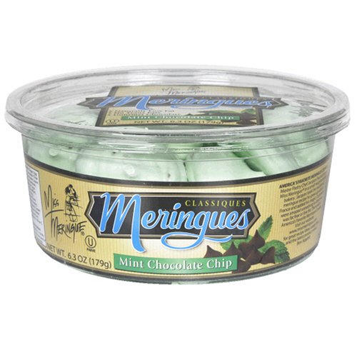 Miss Meringue Mint Chocolate Chip Meringue Classiques, 5-Ounce Containers (Pack of 6) by Chocolate Mint Cookies