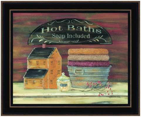 The Craft Room BR209-782 Hot Bath, Hardwood Shaker Framed and Textured Wall Art