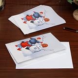 NCAA Kansas Jayhawks Basketball 12-Pack Christmas Cards
