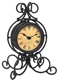 Infinity Instruments The Grace - Black Wrought Iron Table Clock