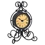 Infinity Instruments The Grace - Black Wrought Iron Table Clock