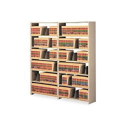Snap-Together Open Shelving Add-On Unit, Sand Finish, 48w x 76h, 6 Shelves (TNN102497)