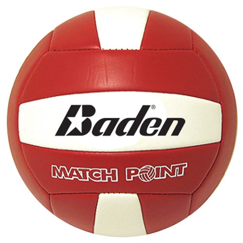 Baden MatchPoint Official Size 5 Cushioned Volleyball, Red/White