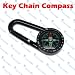 Carabiner Key Chain Metal Compass Outdoor Camping Black