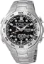 SEIKO Men's World Time Digital Alarm Chronograph Watch with Black Dial. Model: WF-SNJ013
