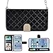 For iPhone 6s Plus Case,IC ICLOVER PU Leather [Wallet Case] [Card Holders] with Bling Magnet Clasp & Kickstand & Chain Shoulder Strap For iPhone 6 Plus/6s Plus 5.5 inch,Black