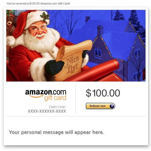 Amazon Gift Card - E-mail - Merry Christmas (Santa Claus)