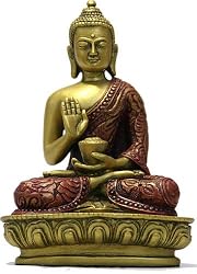 Sm. Nepali Buddha, blessing pose, 5.5"H