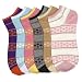 Lot Of 3 Pairs Womens Patterned Anklet Ped Socks (9-11)