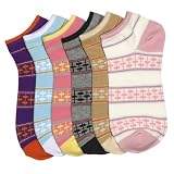 Lot Of 3 Pairs Womens Patterned Anklet Ped Socks (9-11)