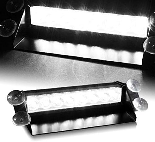 Generation 3 LED Law Enforcement Use Strobe Lights for Interior Roof / Dash / Windshield (All White)