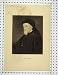Antique Engraving Old Man Geoffrey Chaucer Robes