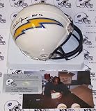 Charlie Joiner Autographed/Hand Signed San Diego Chargers White Mini Helmet with HOF 96 Inscription