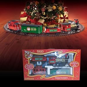 Amazon.com: Rudolph the Red Nose Reindeer Christmas Town Express Train Set: Toys & Games