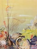 A Painting of a California Marine Sea Life Scene - 18H x 14W - Peel and Stick Wall Decal by Wallmonkeys