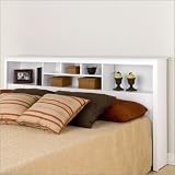 Monterey King  Storage Headboard, White