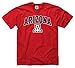 Campus Colors NCAA Adult Gameday Cotton T-Shirt - Premium Quality - Semi-Fitted Style - Officially Licensed Product (Arizona Wildcats - Red, Small)