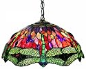 Tiffany Style Dragonfly Red Hanging Lamp