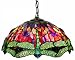 Tiffany Style Dragonfly Red Hanging Lamp