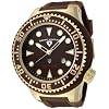 Swiss Legend Men's Neptune Collection Yellow Gold Ion-Plated Brown Rubber Watch