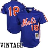 MLB Mitchell & Ness New York Mets Darryl Strawberry 1987 Authentic Cooperstown Collection Throwback Mesh Batting Practice Jersey - Royal Blue - (XXXX-Large)