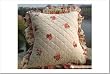 Victorian "Merry Rose" Quilted/Frilly cushion cover