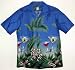 Floating Martini Men's Hawaiian Aloha Shirt in Royal Blue