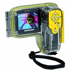 MEDION LIFE S47002 Digitaler HD Camcorder mit Unterwassergeh�use (2,4" Display, 4-fach digitaler Zoom, 2GB SD Speicherkarte, HDMI Ausgang) silber