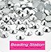 Beading Station 1000-Piece BSI Flat Back Brilliant 14-Cut Round Rhinestones, 4mm-16ss, Silver