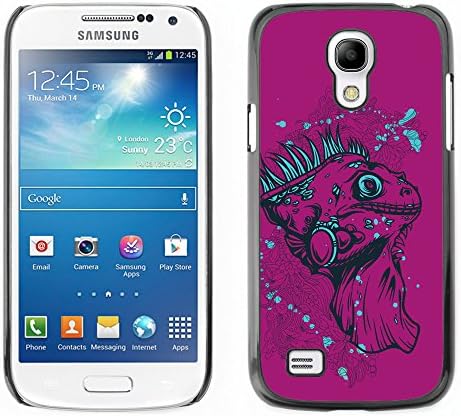 iKiki Design Hard Case for Samsung Galaxy S4 MINI - The Purple Iguana - Lizard, Reptile, Reptillian
