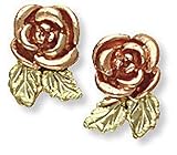 Landstroms Black Hills Gold Rose Earrings, for pierced ears - 01690 Landstroms Black Hills Gold Rose Earrings, for pierced ears - 01690