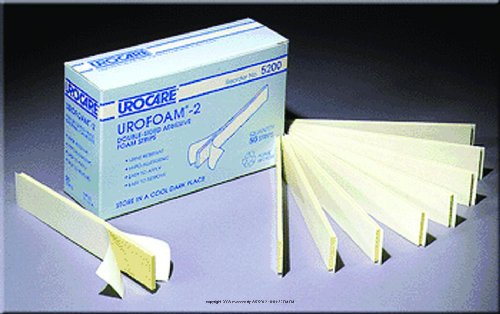 UrofoamÂ® Adhesive Foam Strips-Size: 1" x 5 3/4" Style: Double-sided - UOM = Box of 50