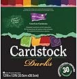 Darice GX-3000-02 30-Pack Core'dinations Core Essentials Collection Cardstock Paper Sheets, Darks, 12 by 12-Inch