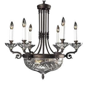 Waterford Crystal Beaumont Chandelier 6 Arm - Oil Rubbed Bronze by Waterford