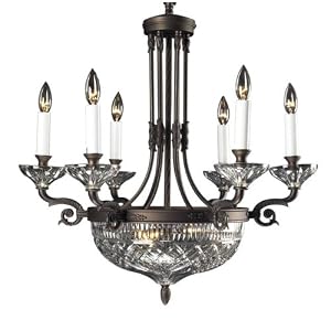 Waterford Crystal Beaumont Chandelier 6 Arm - Oil Rubbed Bronze by Waterford