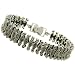 Sterling Silver Marcasite Bold Centipede Bracelet