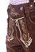 Bavarian Traditional Leather Trousers Lederhosen with Suspenders Darkbrown