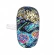 Ring - XR26 - Dichroic Glass on Adjustable Sterling Silver Band