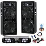 Produkt-Bild: PA Partyanlage Musikanlage Lautsprecher Boxen 3000W MP3 USB SD Endstufe DJ-707