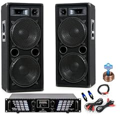 PA Partyanlage Musikanlage Lautsprecher Boxen 3000W MP3 USB SD Endstufe DJ-707