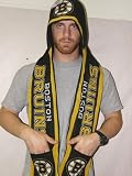 Boston Bruins 2011 Team Stripe Hooded Knit Scarf with Pockets