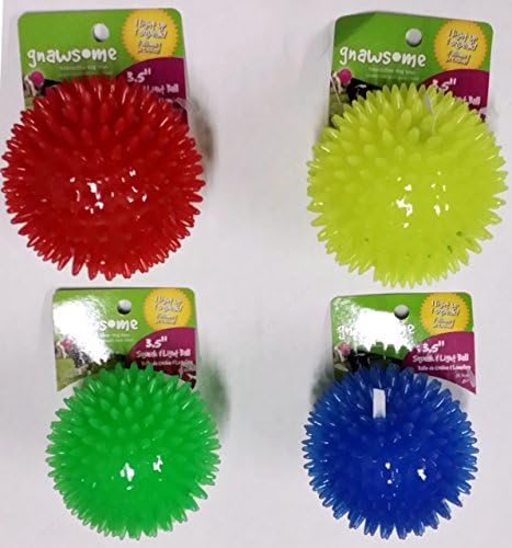 Gnawsome TPR LIGHTED Squeaker Ball for Dogs, 3.5" Medium Size